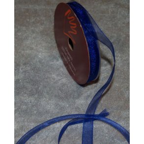 Organzabnd 3mm bred, 10m pr. rulle, kongebl