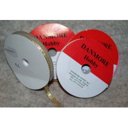 Lam&eacute;bnd - Metallic satinbnd 3mm, GULD GLIMMER