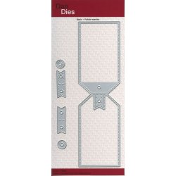 Die/skre stencil, manilla folde-mrke ca. 60x208mm