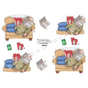 3D ark - Mand sover i sofa