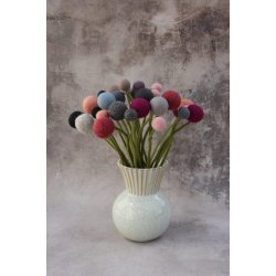 Gry &amp; Sif - Filtet kugle-blomst, 2cm, limegrn, 1 stk.