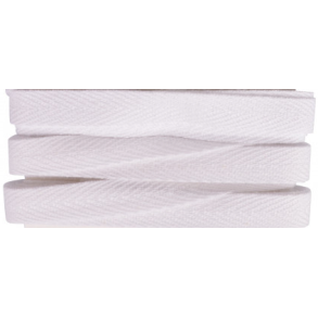 Bndelbnd 7mm bred, hvid, 5m