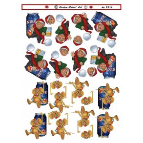 3D ark - Sm� julemotiver, nisse�l