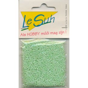 Glasperler, Rocailles 2,0mm, ca. 20g, pastel grn perlemor