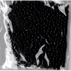 Glasperler, Rocailles 2,5mm, ca. 20g, sort