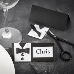 Bordkort, str. 9x4 cm, 220 g, rhvid, 20stk.