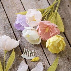 Crepepapir, 8 ruller i pastelfarver