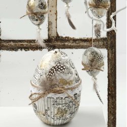 2-delt g, hndlavet i papmach&eacute;, 12 cm