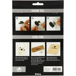 Rub-on stickers til tekstiler &amp; papir, Traffik, 2 ark