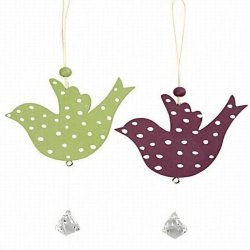 Trfugle - fredsduer til ophng, 10 stk.