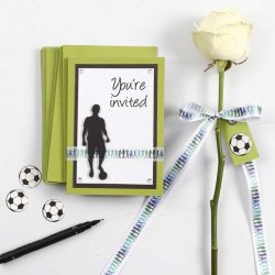 Kartonmrkat, dia. 25mm, hvid/sort, fodbold, 20stk