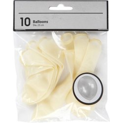 Balloner, transparente, 23cm, 10stk