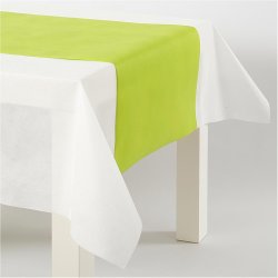 Bordlber af imiteret stof, lime grn, bredde 35 cm, lngde 10m