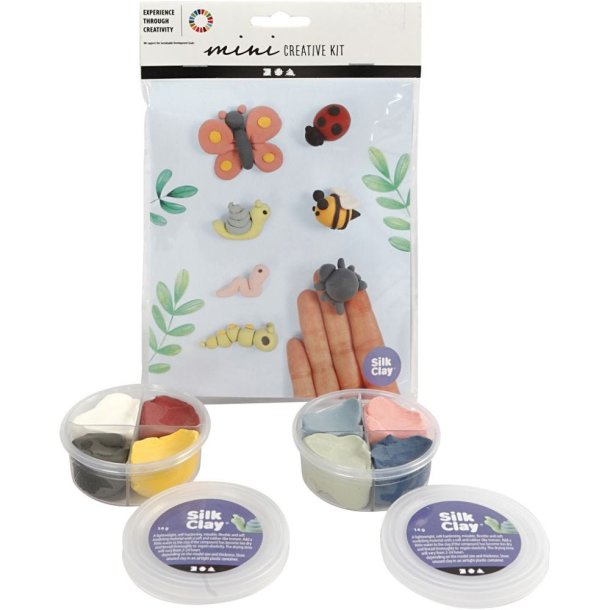 DIY - Kreativt minikit,  Silk Clay, sm insekter