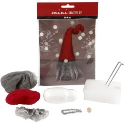 DIY - Kreativt minikit, 1 stk. nlefiltet Snudenisse m/grt skg