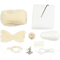 DIY - Kreativt minikit, 1 stk. nlefiltet Engel