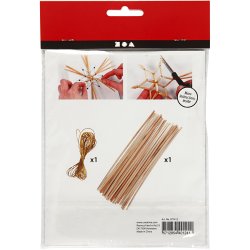 DIY - Kreativt minikit, 3 stk. Iskrystaller i halm