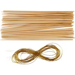 DIY - Kreativt minikit, 2 stk. Julebukke i halm