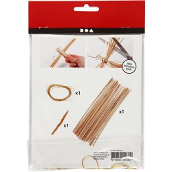 DIY - Kreativt minikit, 2 stk. Engle i halm