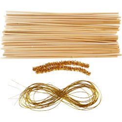 DIY - Kreativt minikit, 2 stk. Engle i halm