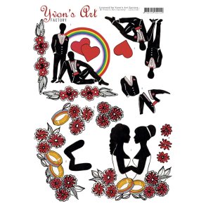 3D ark - Bryllup, Regnbuebryllup