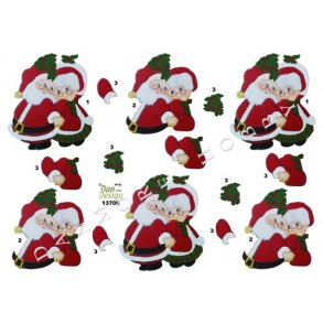 3D ark - Julemand flirter med Julemor