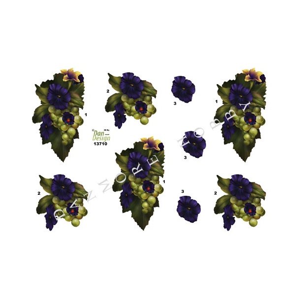 3D ark - Blomster og druer