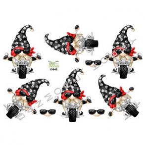 3D ark - Jul, sej julemand i piratforkl�dning p� motorcykel