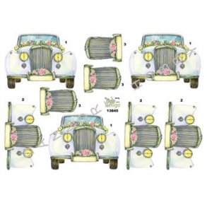 3D ark - Bryllup, pyntet bil til bryllupskrsel