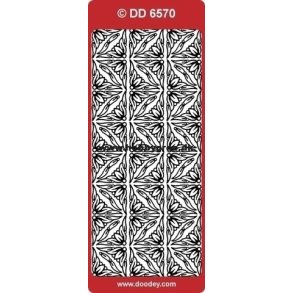 Stickers - Hjrner, elegant slvfarvet hjrne, ca. 25x25mm