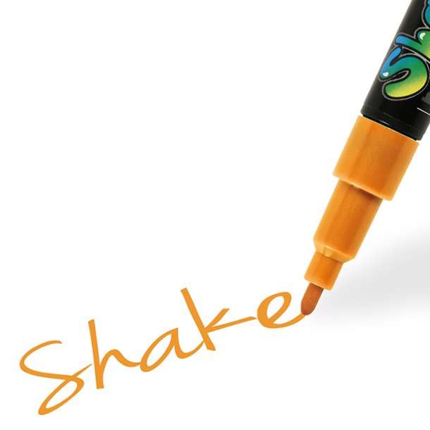 Shake Tusch, stregtykkelse: 2,5 mm/fine, curry/strk orange,1stk.