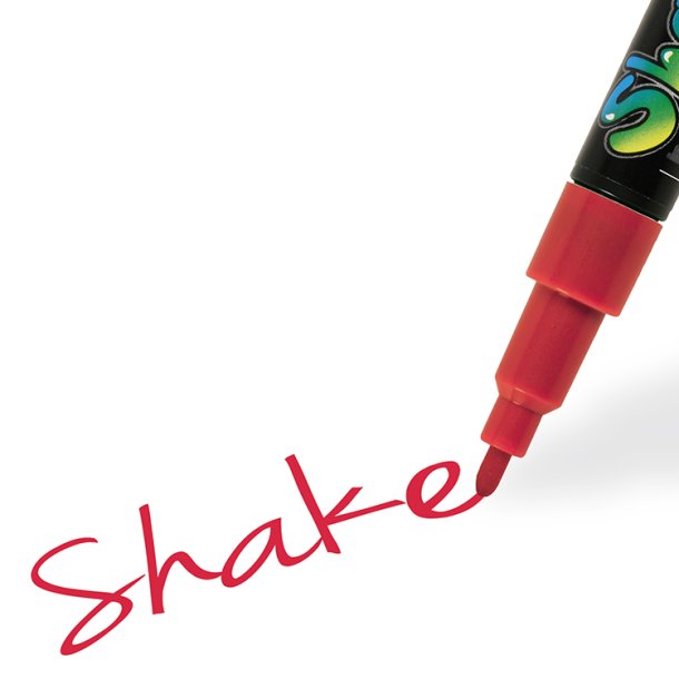 Shake Tusch, stregtykkelse: 2,5 mm/fine, lipstick/varm rd,1stk.