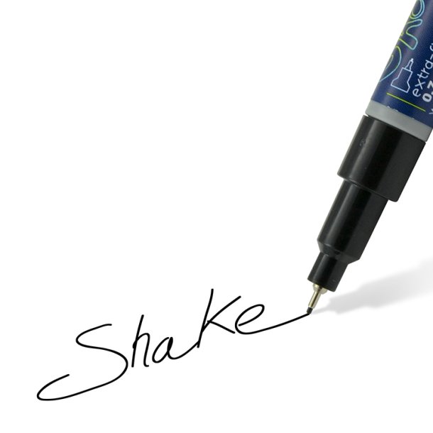 Shake Tusch, stregtykkelse: 0,7 mm/extra-fine, black/sort, 1stk.