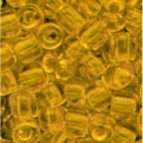 Glasperler, Rocailles 2,5mm, ca. 20g, gul transparent