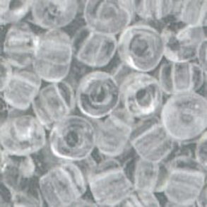 Glasperler, Rocailles 2,5mm, ca. 20g, klar transparent