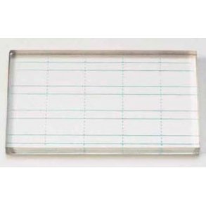 Stempelblok m/hjlpelinjer, 10x6x0,6 cm