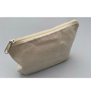 Taske i naturfarvet bomuld, 20x12x5cm, 1 stk.