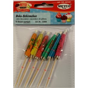 Paraplyer til pynt, 6 stk