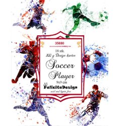 Felicita Toppers, "Fodboldspillere", 18 ark, 6 designs, 9x9cm