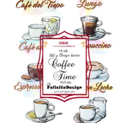 Felicita Toppers, "Coffee Time" 18 ark, 6 designs, 9x9cm