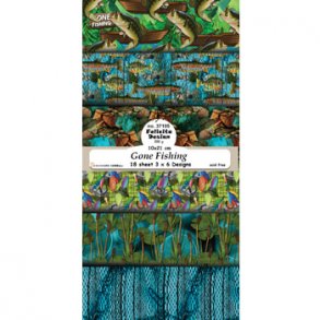 Papirblok i slimcard strrelse 10x21cm, 6 design, 18 ark, 