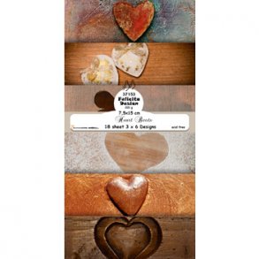 Papirblok i mini-slimcard strrelse 7,5x15cm, 6 design, 18 ark, 