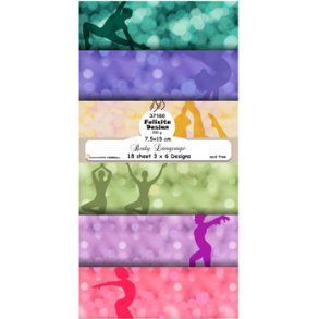 Papirblok i mini-slimcard strrelse 7,5x15cm, 6 design, 18 ark, 