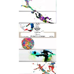 Papirblok i mini-slimcard strrelse 7,5x15cm, 6 design, 18 ark, 