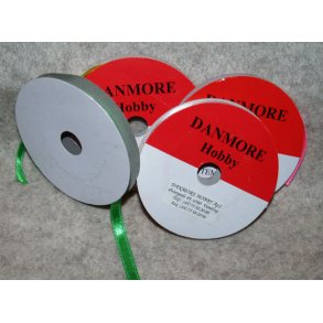 Satinbnd 6mm, 10 m pr. rulle, GRSGRN