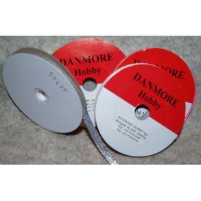 Lamébnd - Metallic satinbnd 6mm, SLV GLIMMER