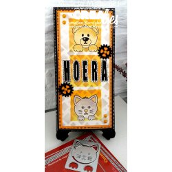 Dies/skre stencil, Slimline G fra Crealies, 3 dies