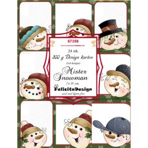 Felicita Toppers, sjove snem�nd, 24 ark, 8 designs, 7x10cm