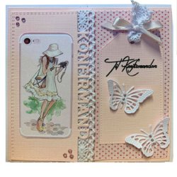 Felicita Toppers, "Girl smartphone" 24 ark, 8 designs, 7x10cm