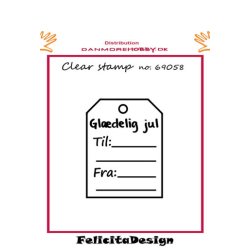 Akrylstempel, m/tekst "Til - Fra" 
